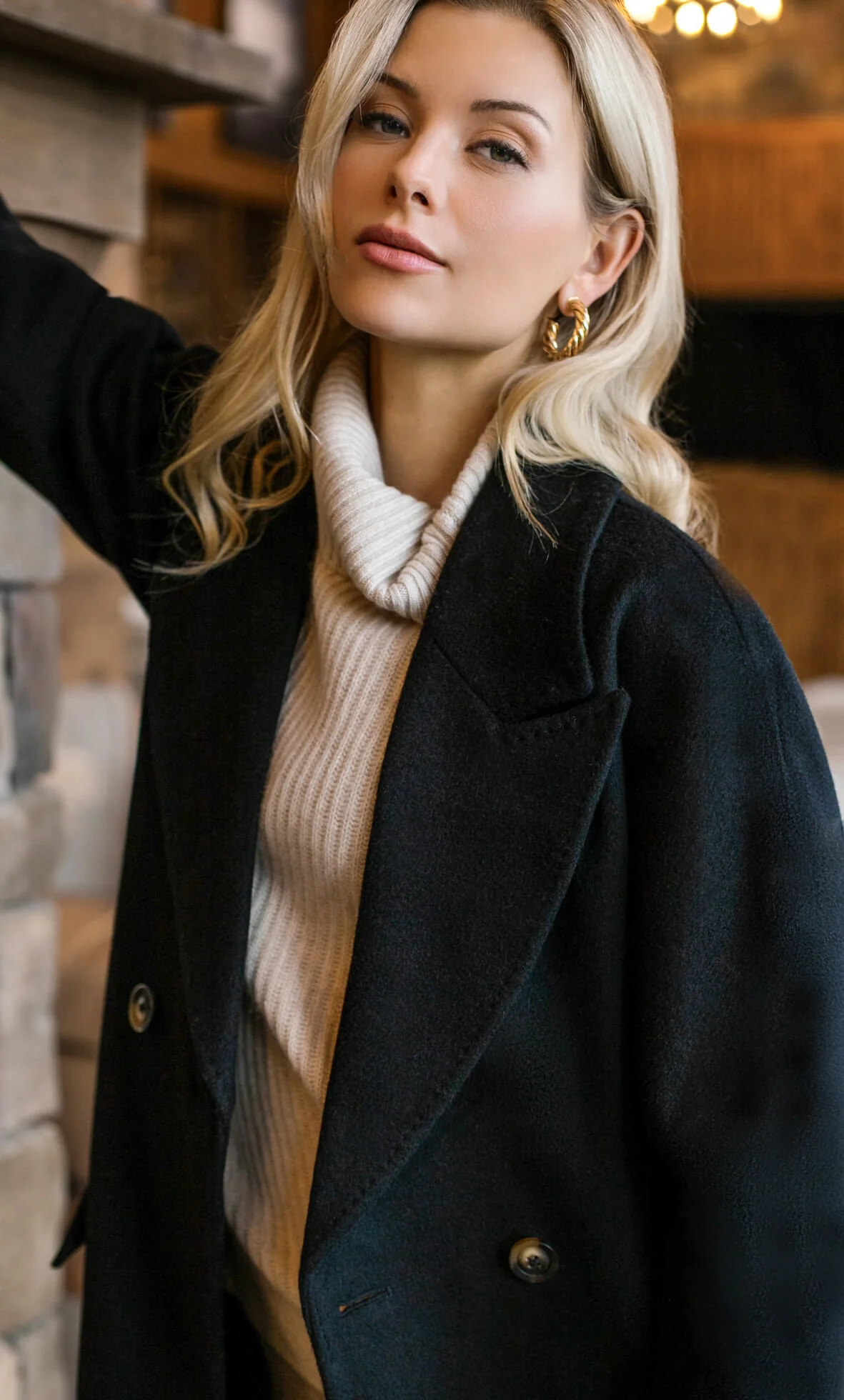 Raphaella Double-Breasted Cashmere Coat