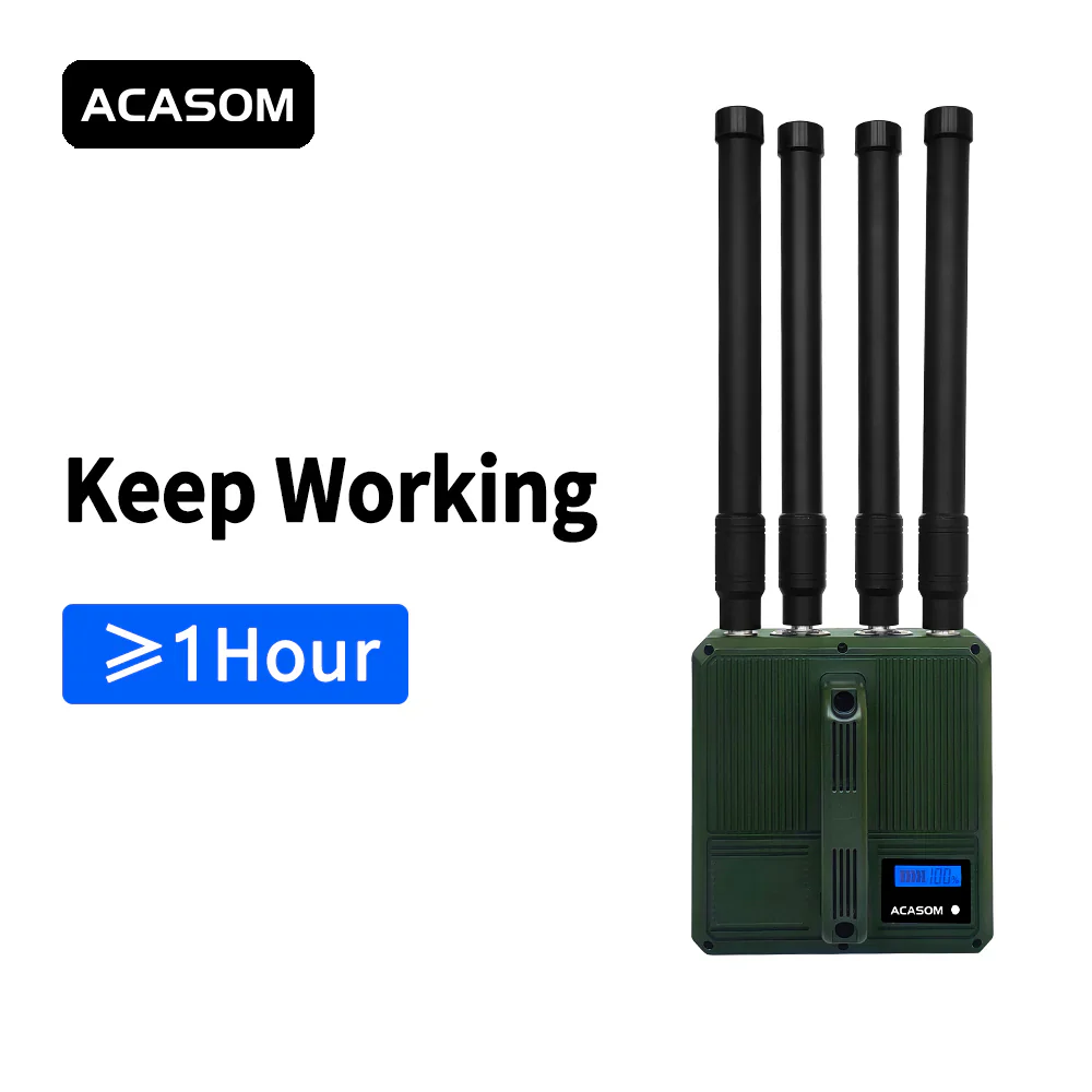 ACASOM VIC-4 700M 800M 900M 1050M - 20W 50W 4-Channel  Long Distance Portable FPV Jammer for Anti Drone