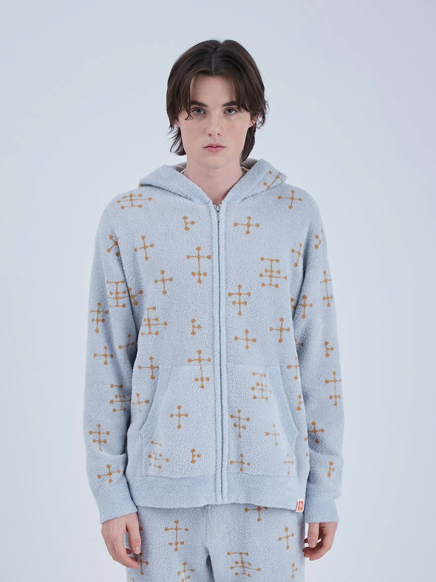 EAMES MENS Smoothie DOT PATTERN Jacquard Parka Hoodie