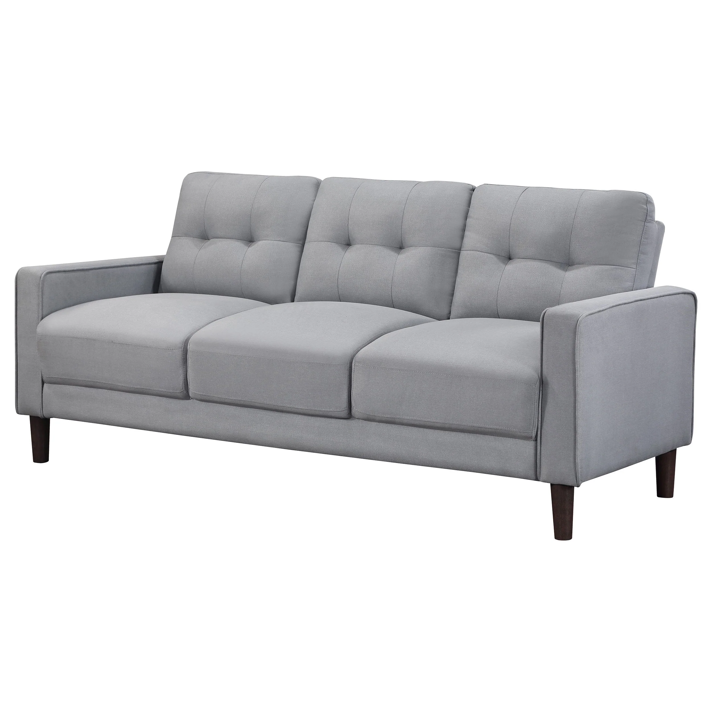 Bowen Upholstered Track Arm Tufted Sofa Beige