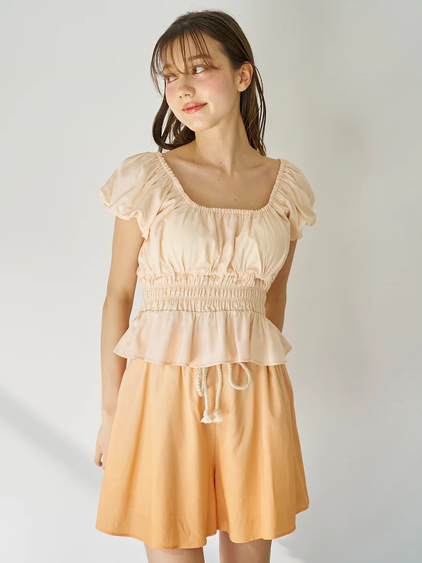 Shirring Gather Pullover