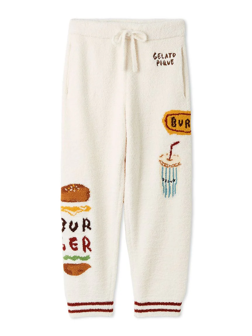 [Hirano Toshiyuki] Men's Powder Hamburger Jacquard Long Pants