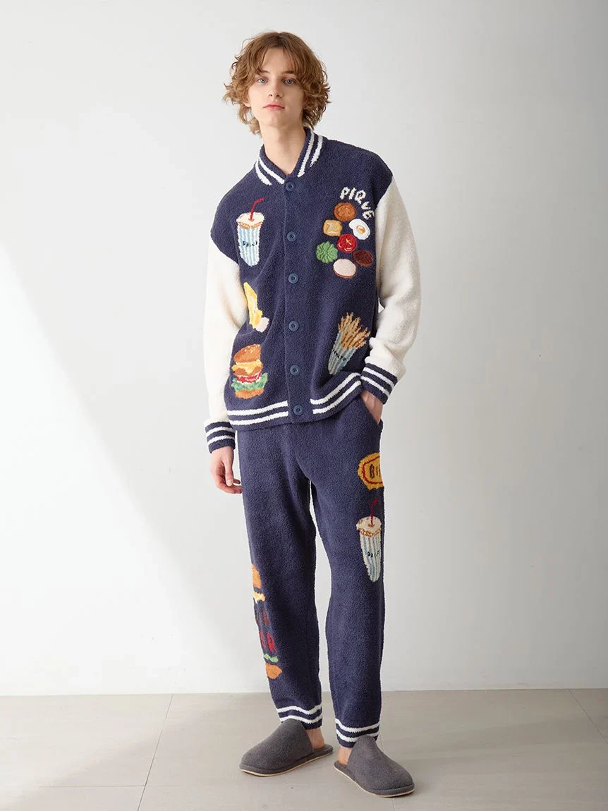 [Hirano Toshiyuki] Men's Powder Hamburger Jacquard Blouson