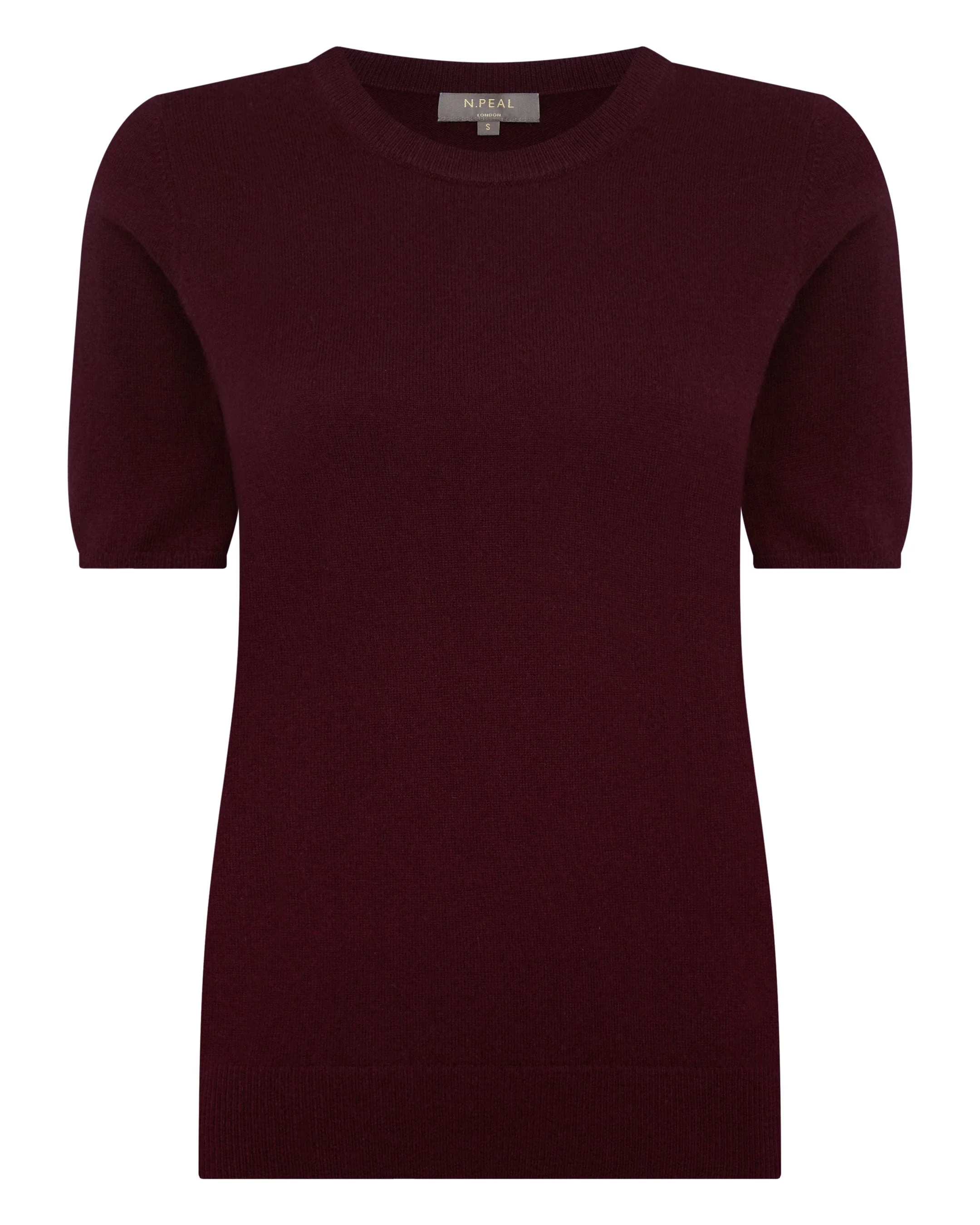 Women's Milly Classic Cashmere T-Shirt Bordeaux Red