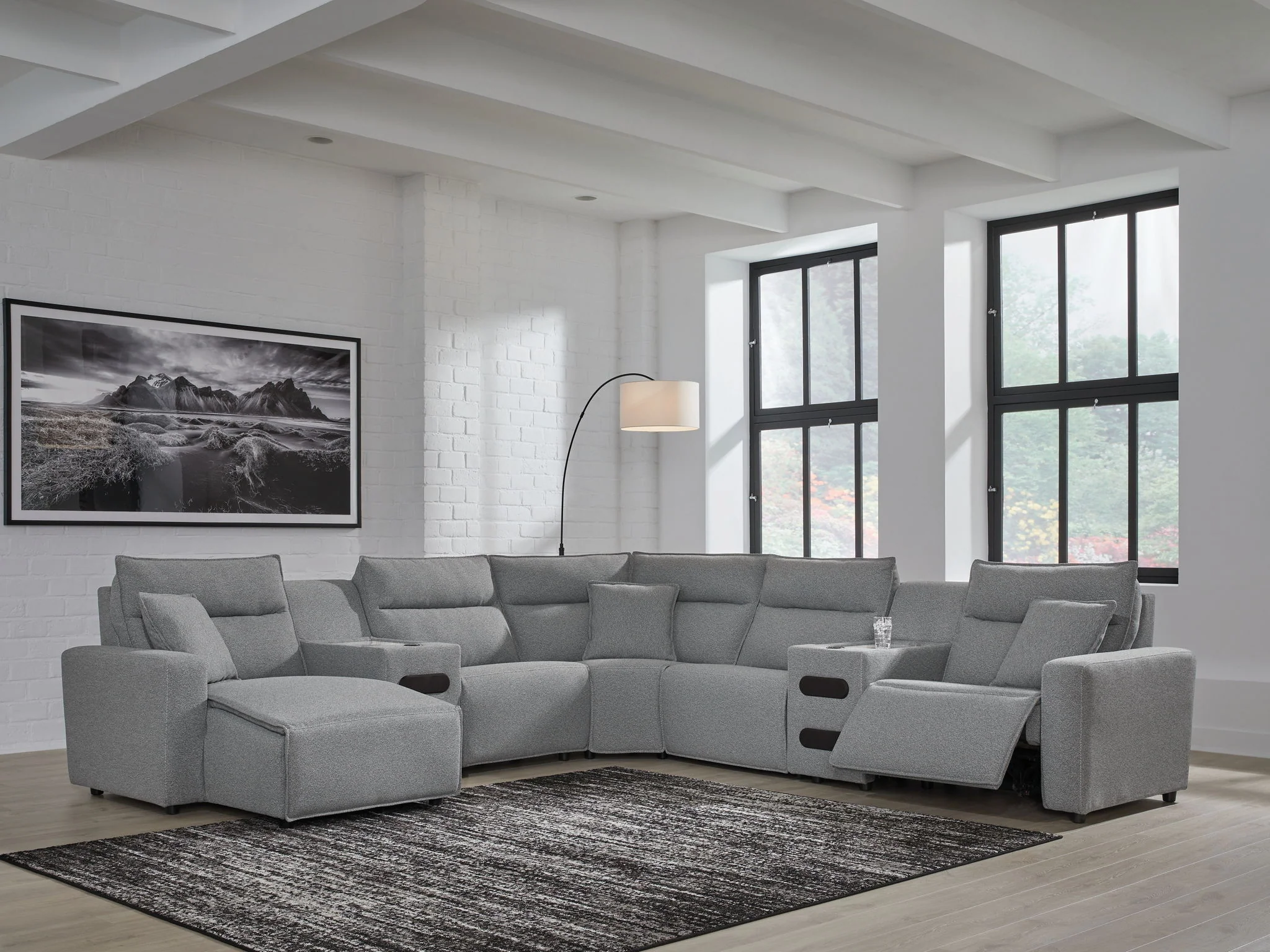 ModMax II - Salt And Pepper - Reclining Sectional