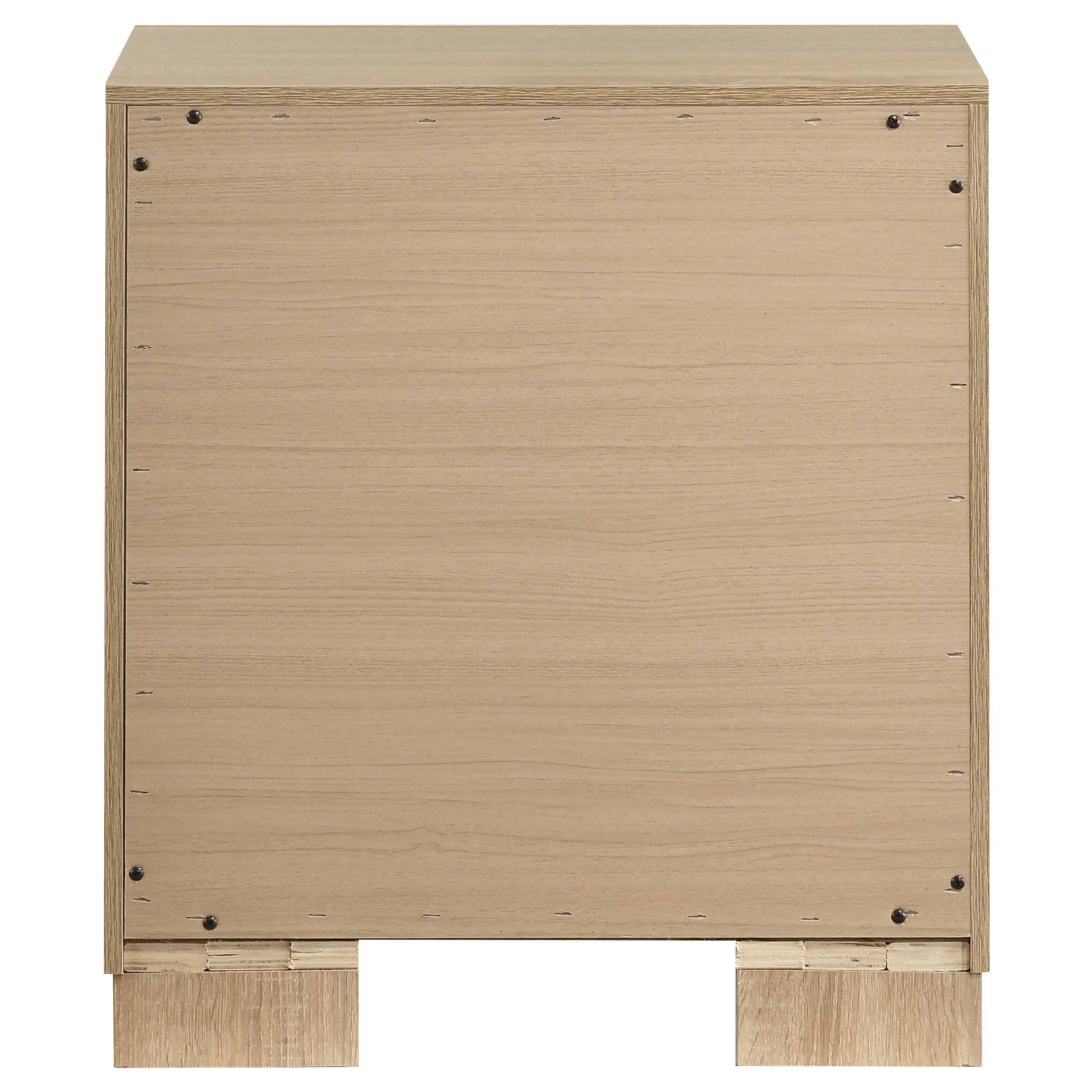 Arielle 2-drawer Bedroom Nightstand with Casters Light Oak