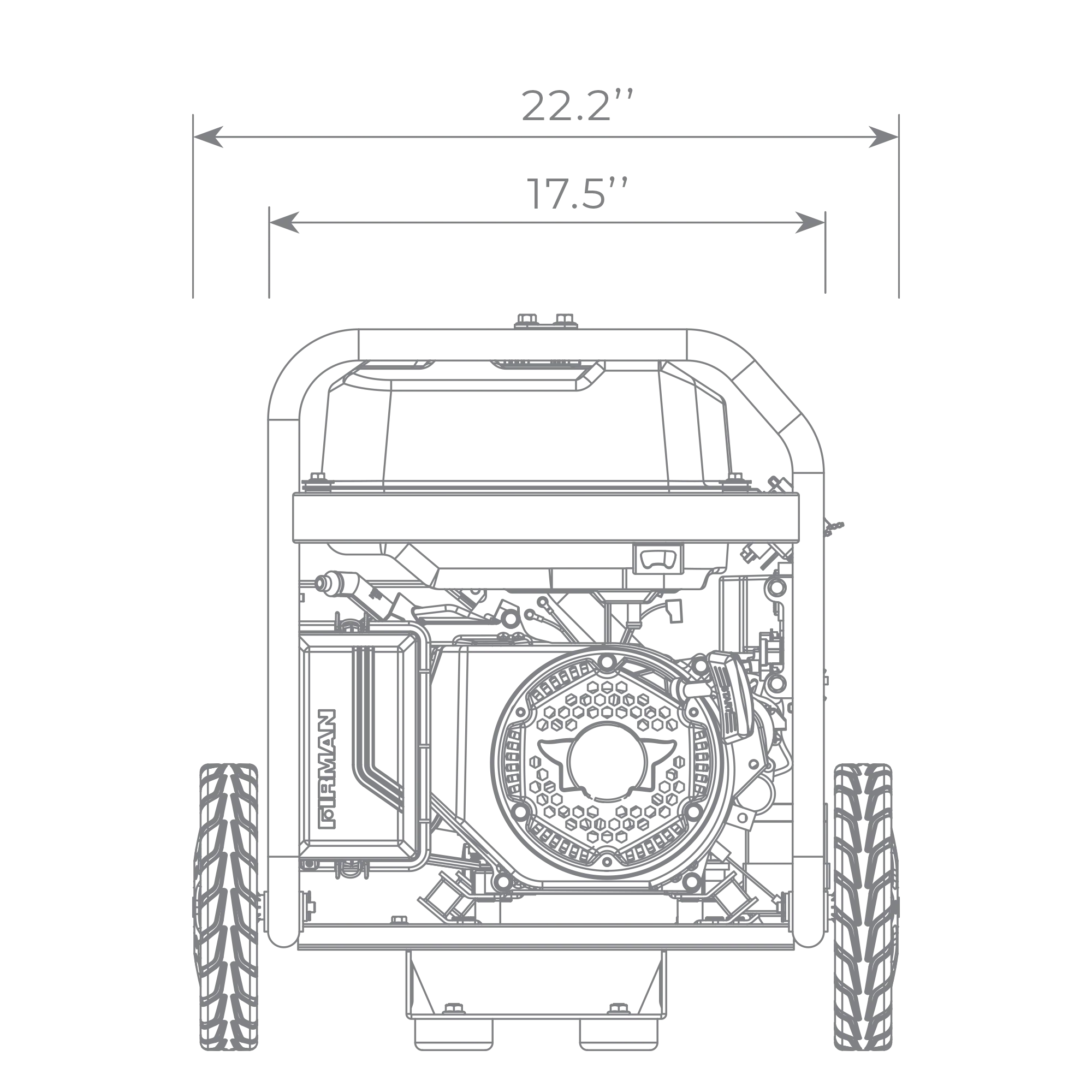 Gas Portable Generator 5000W Remote Start 120V