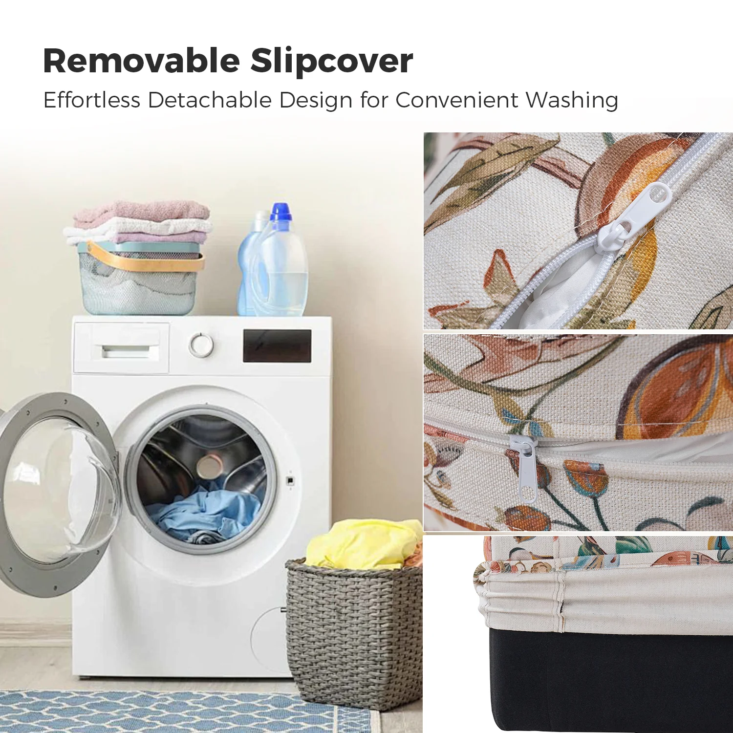 Armando Slipcovered Swivel Chair in Floral