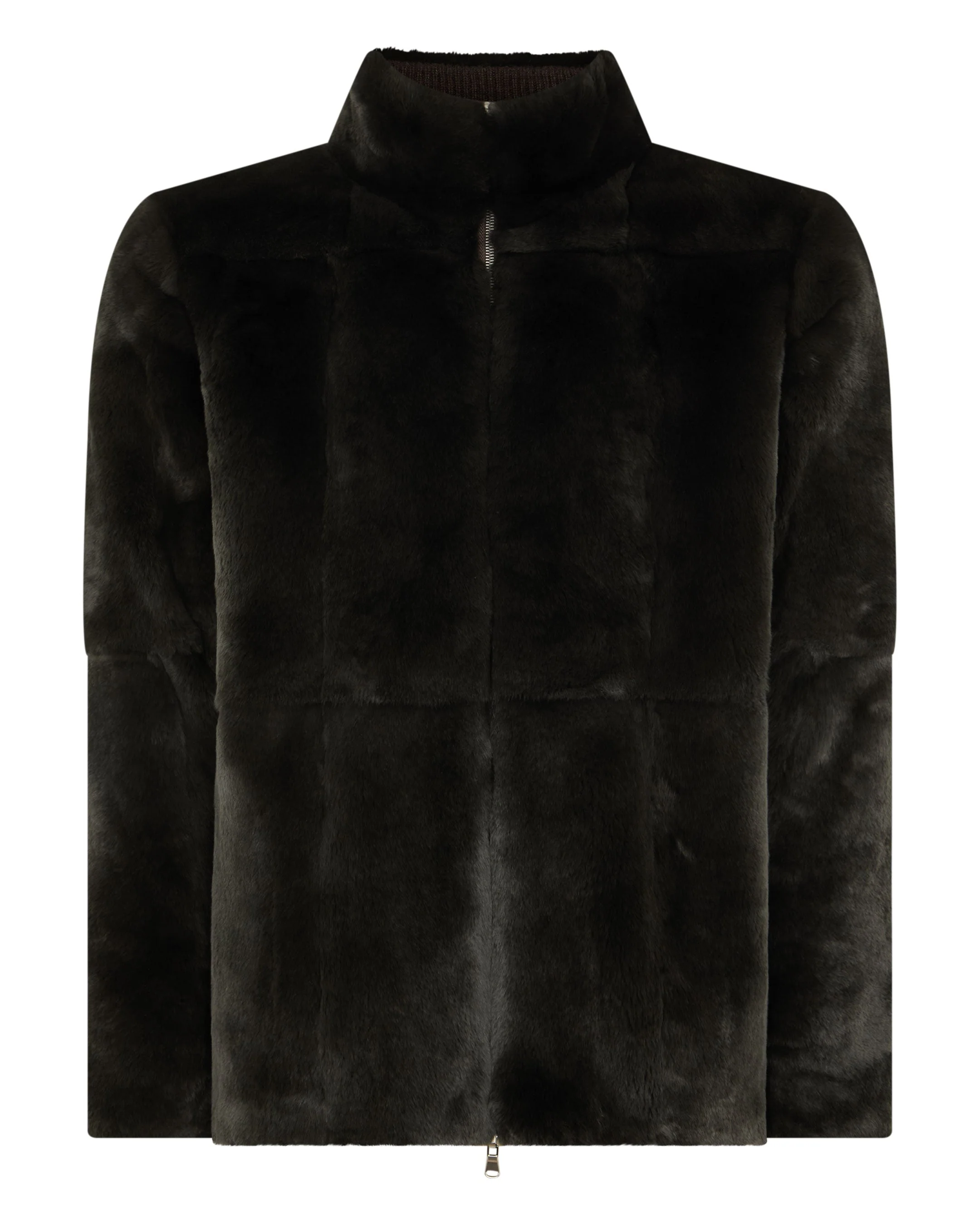 Men's Aspen Cashmere Cable Fur Cardigan Chocolate Brown