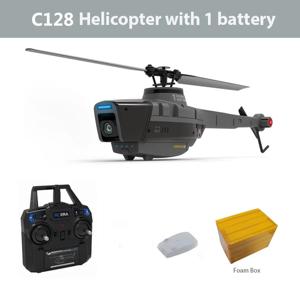 C128 2.4G RC Helicopter - 4 propellers 1080P Camera 6 axis electronic gyroscope air pressure for height vs C127 C186 RC Drone
