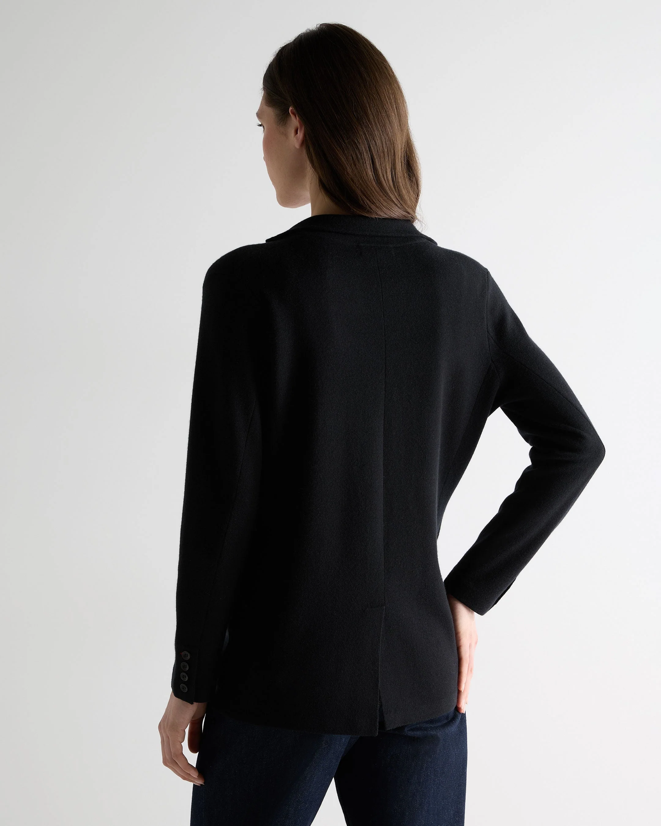 Women's Superfine Cashmere Silk Blazer Black