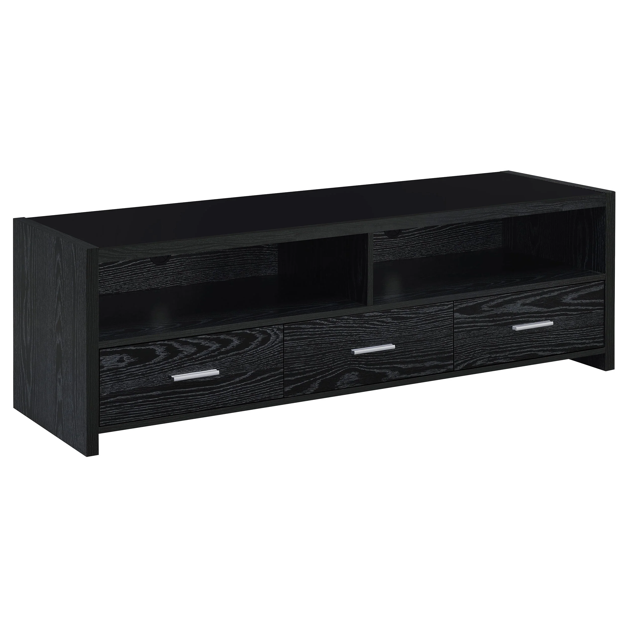 Alton 3-drawer Engineered Wood 62-inch TV Stand Black Oak