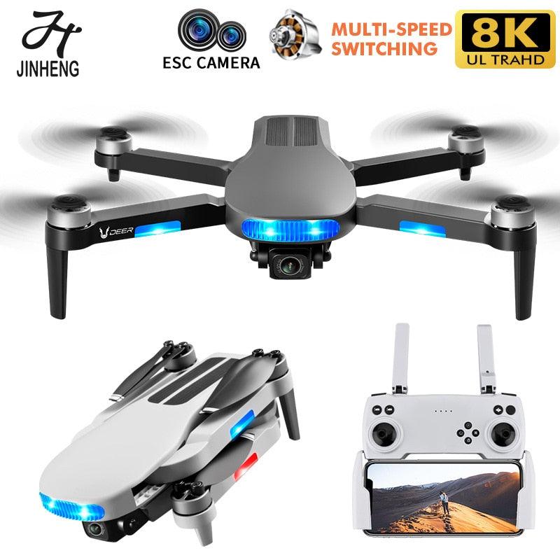 2023 New LU3 Max GPS Drone - 8K HD Dual Camera 5G Wifi FPV Optical Flow Brushless Motor Folding Quadcopter RC Distance 800M Gift Toys Professional Camera Drone
