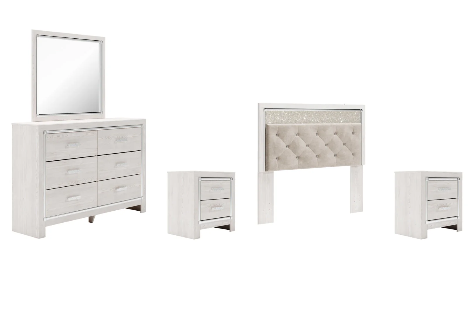 Altyra Panel Headboard Bed with Dresser