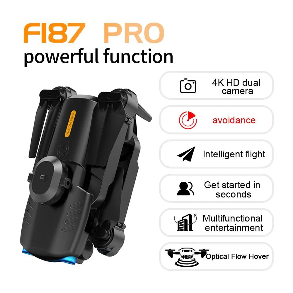 2024 New F187 Pro Drone - 4K HD Dual Camera Fixed Height Obstacle Avoidance 2.4Ghz Wifi Fpv Foldable Quadcopter RC Dron Toys Gifts