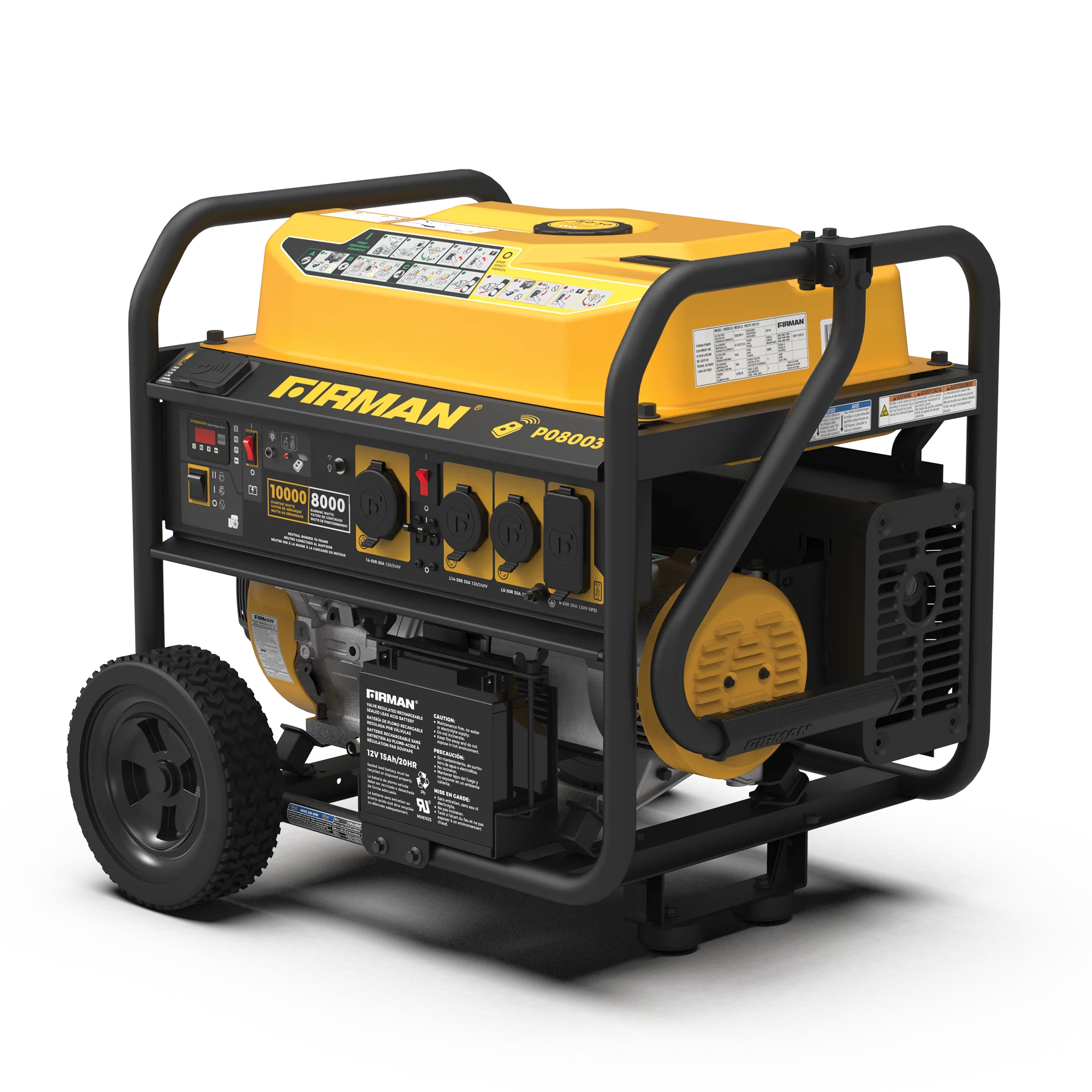 Gas Portable Generator 10000W Remote Start 120/240V