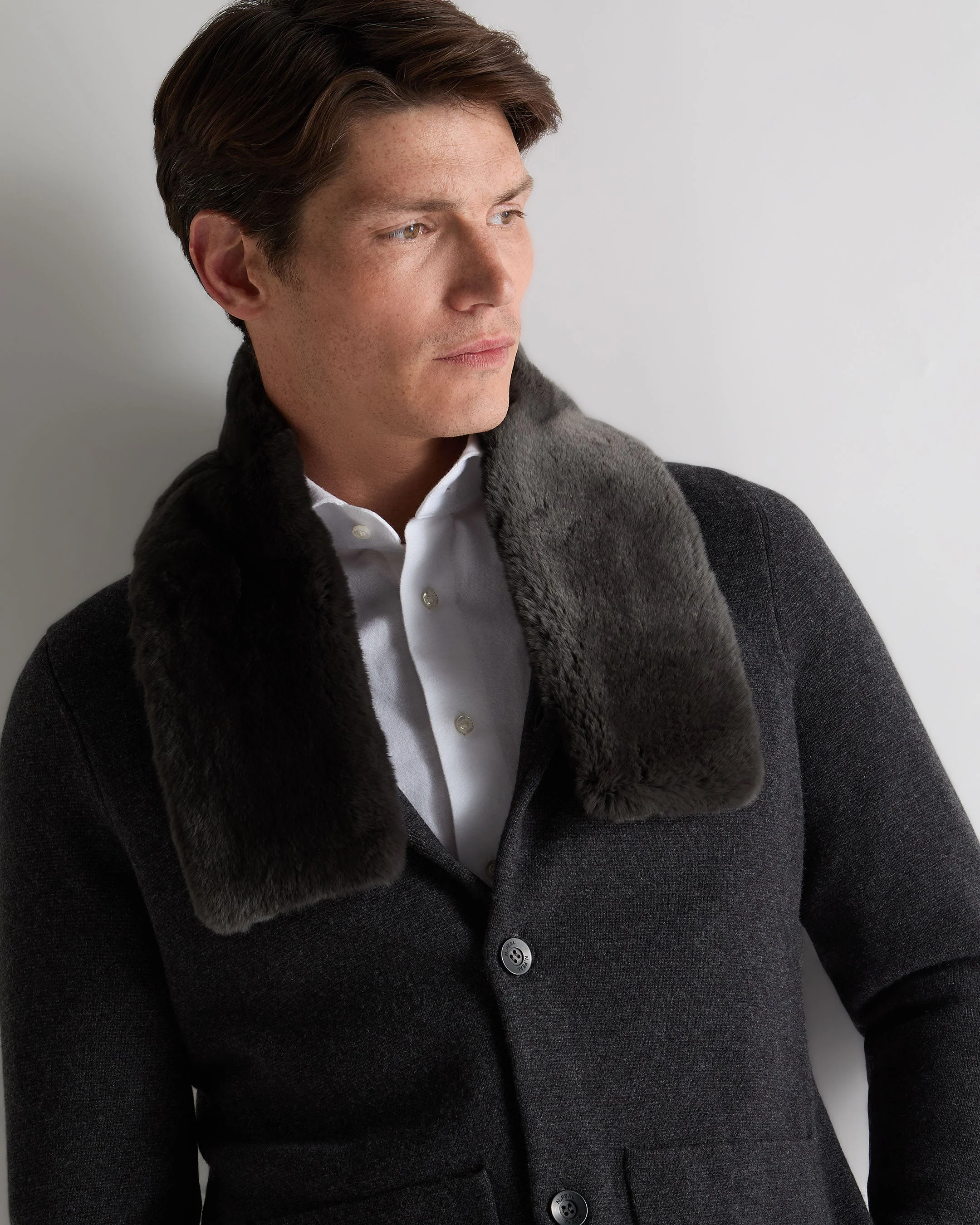 Unisex Fur Neckwarmer Arabica Khaki Green