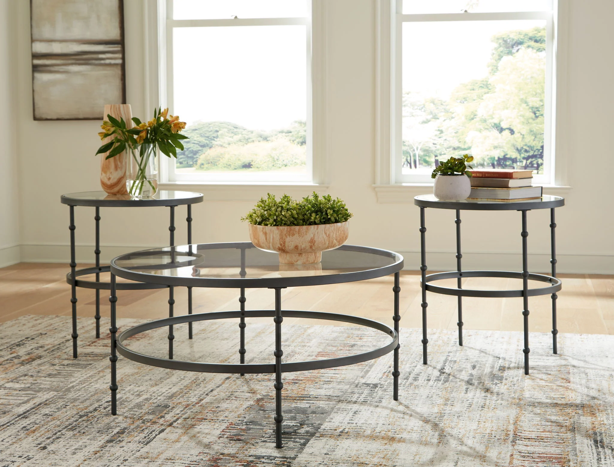 Kellyco - Occasional Table Set (Set of 3) - Gunmetal