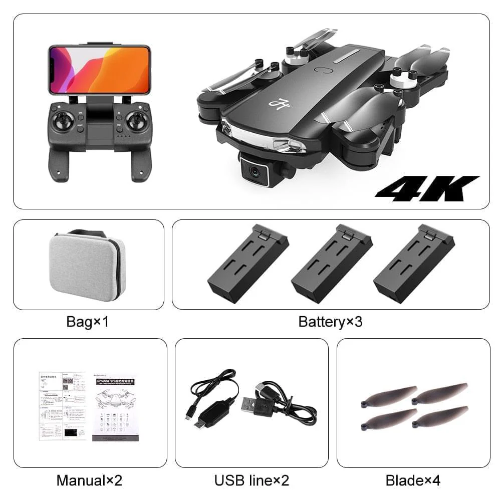 2024 New GPS Drone - 6K HD Camera Professional Aerial Photography Brushless Foldable Quadcopter FPV WIFI RC Distance 2000M Gifts Professional Camera Drone