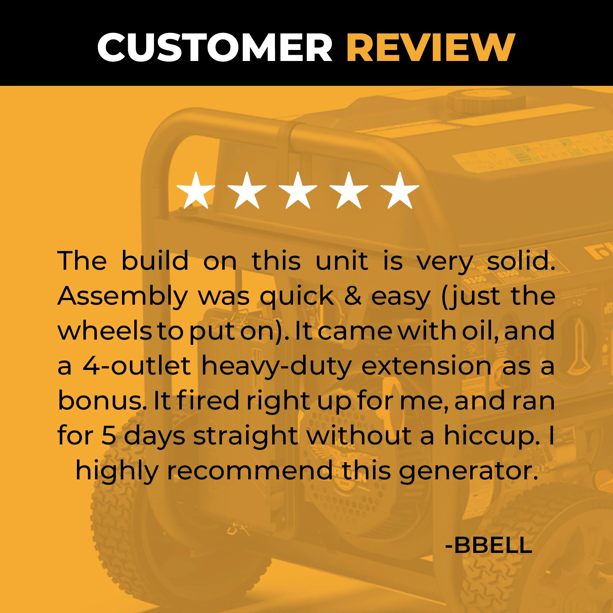 Tri Fuel Portable Generator 11600W Electric Start 120V/240V with CO alert