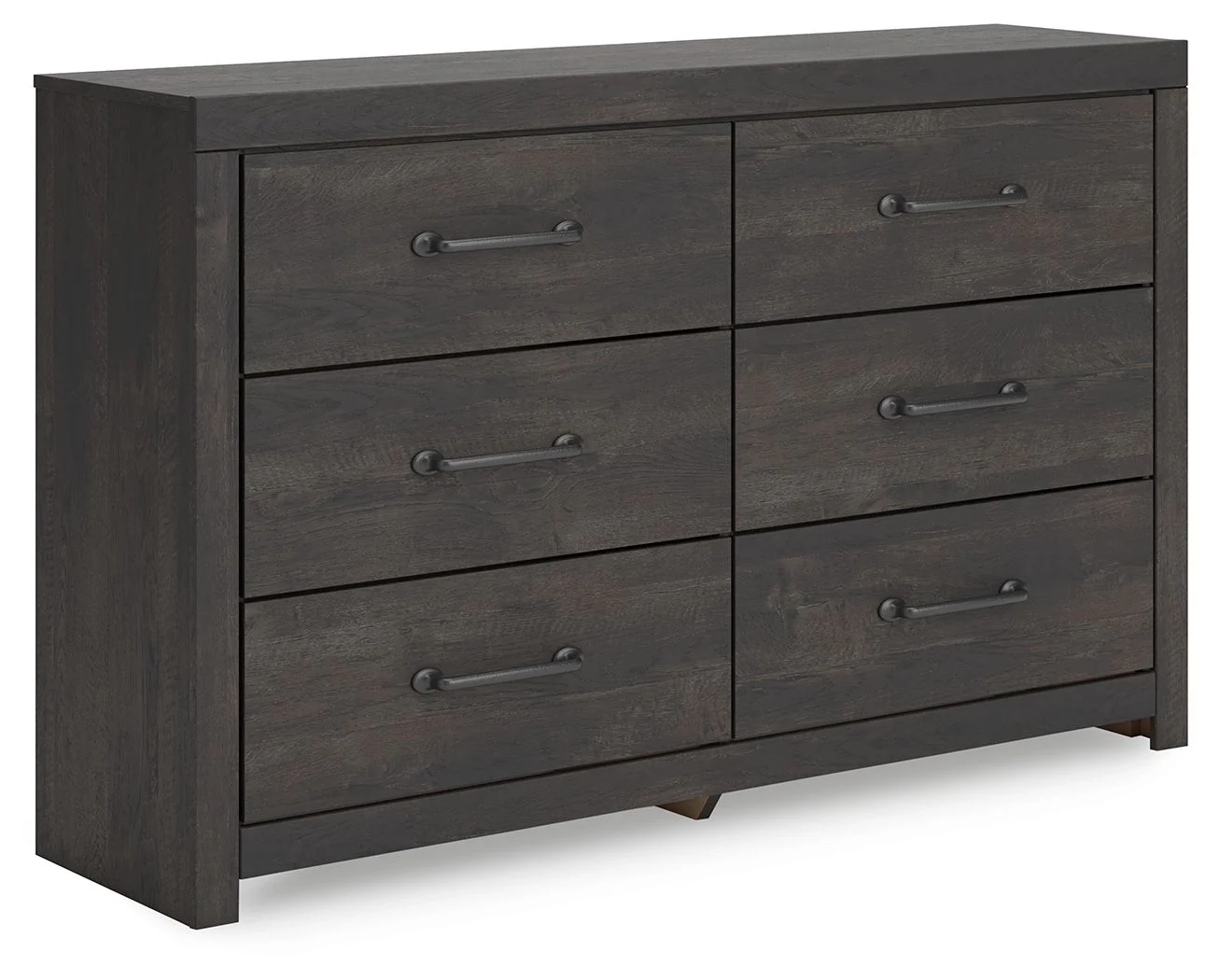 Hollivern - Six Drawer Dresser - Dark Gray