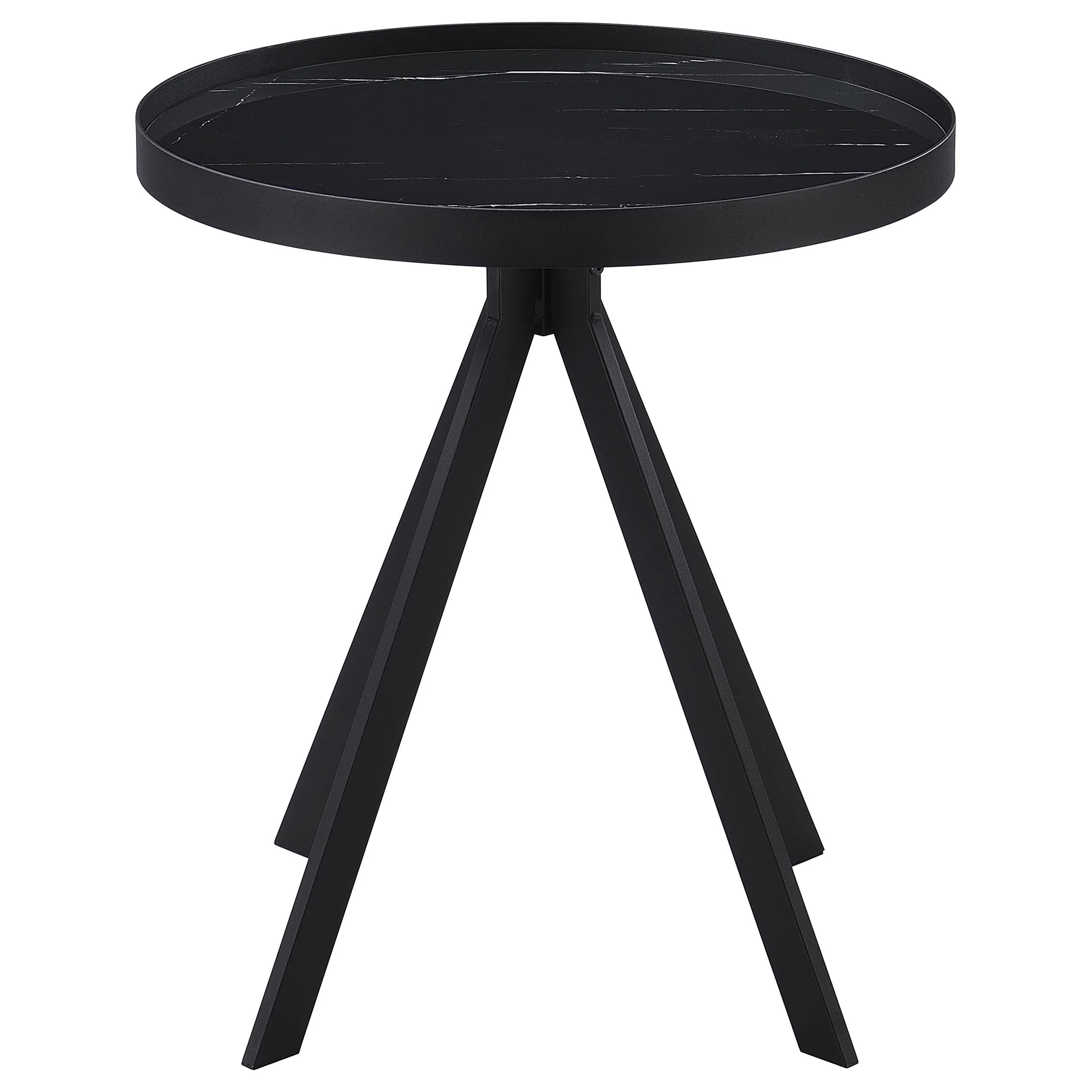 Briggs  Round Coffee and End Table Set Black