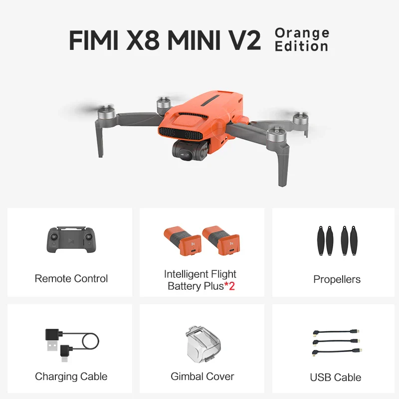 FIMI X8 Pro Drone - 15KM Range 4K 3-axis Gimbal camera Obstacle Sensing GPS Drone