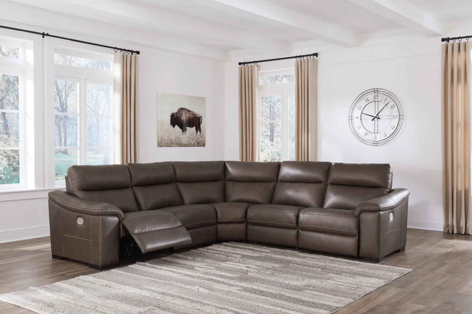 3-Piece Power Reclining Sectional Loveseat with Console