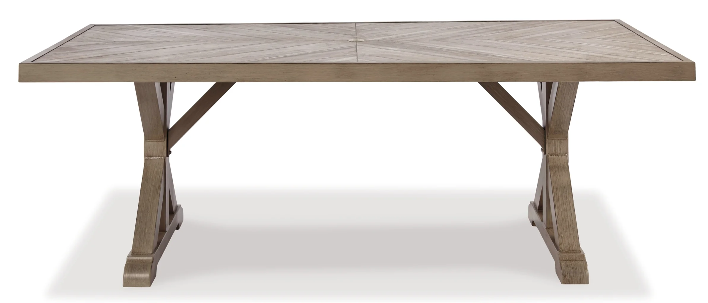 Beachcroft RECT Dining Table w/UMB OPT