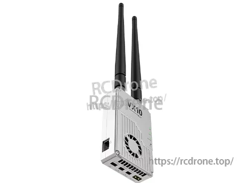 CHINOWING VX10 Video Radio Telemetry RC Data Link, 600MHz/1.4GHz, 100MBPS, 15–20km LOS, 2x2 MIMO, Ethernet/Serial