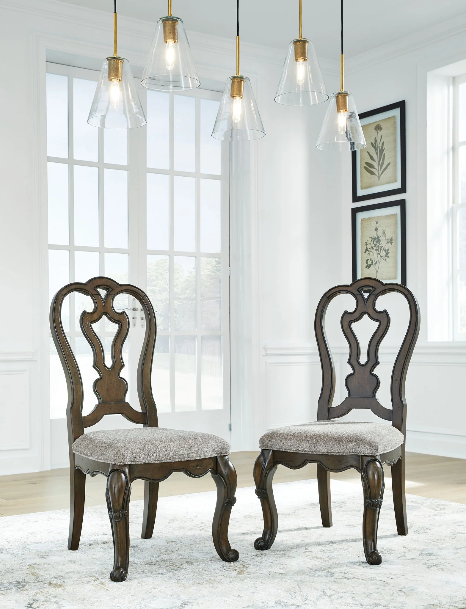 Maylee - Dining Upholstered Side Chair (Set of 2) - Dark Brown