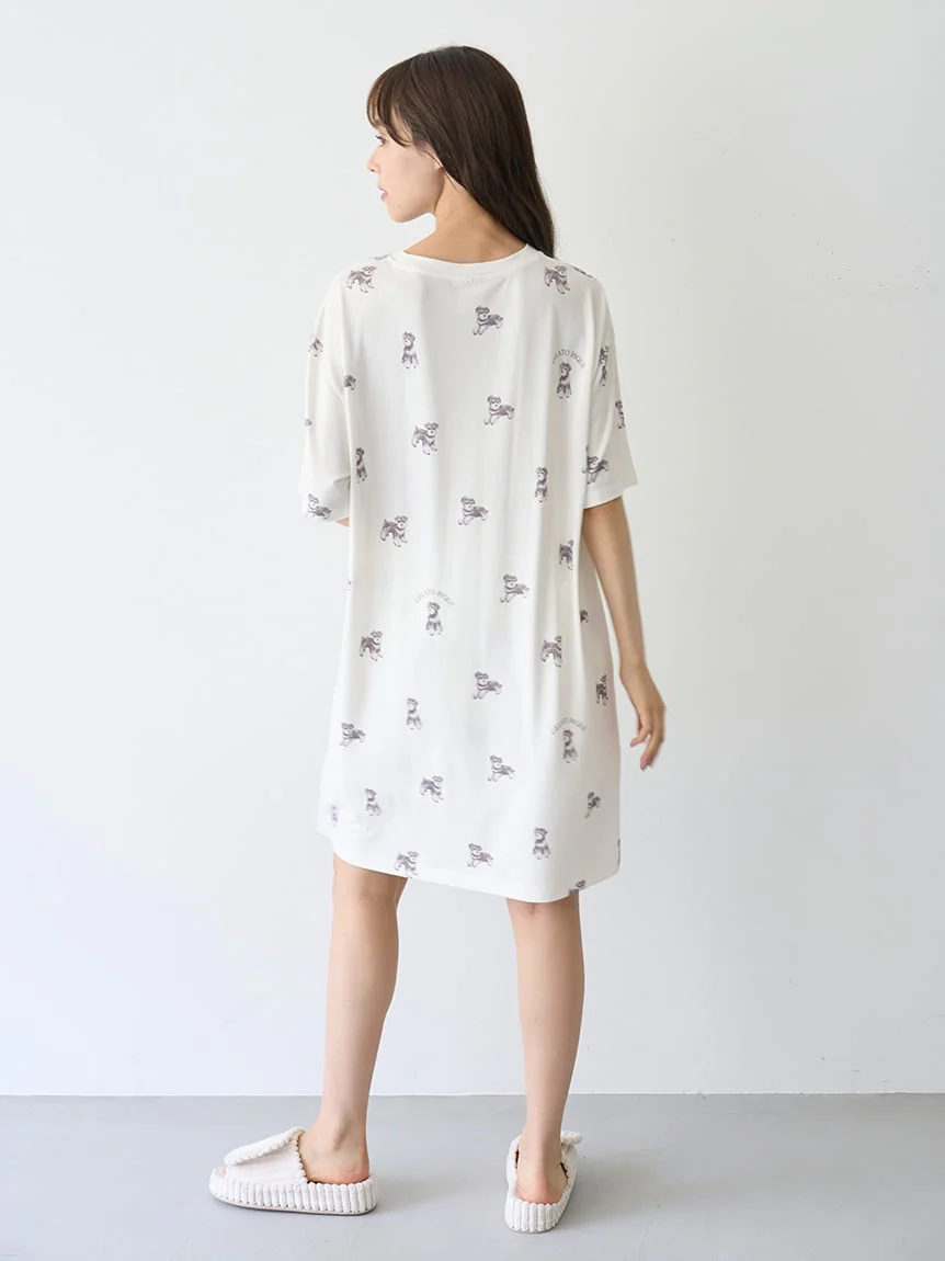 Summer Schnauzer Cut-and-sew Dress