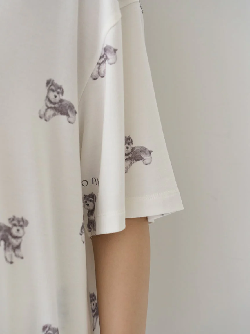 Summer Schnauzer Cut-and-sew Dress