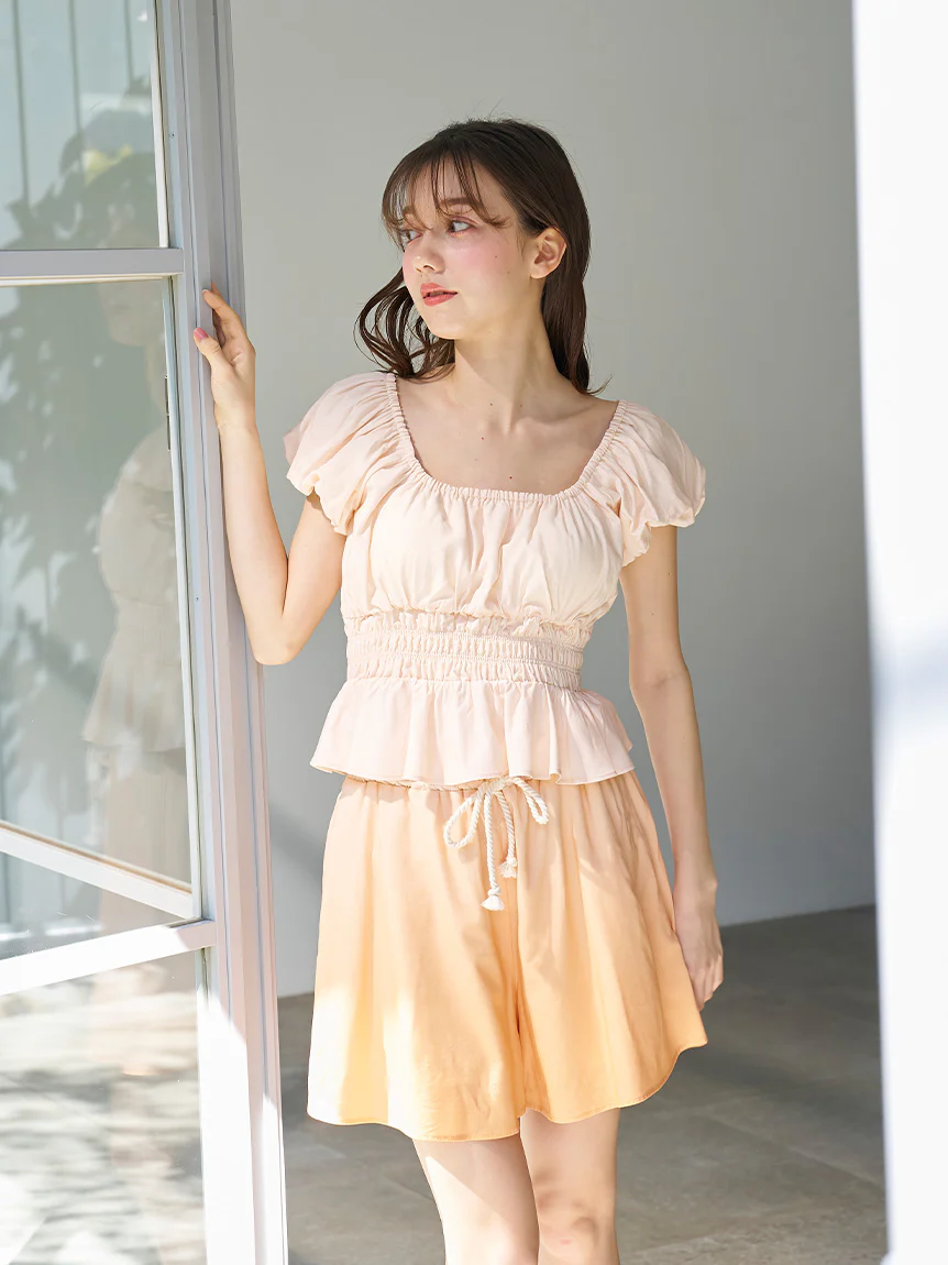 Shirring Gather Pullover