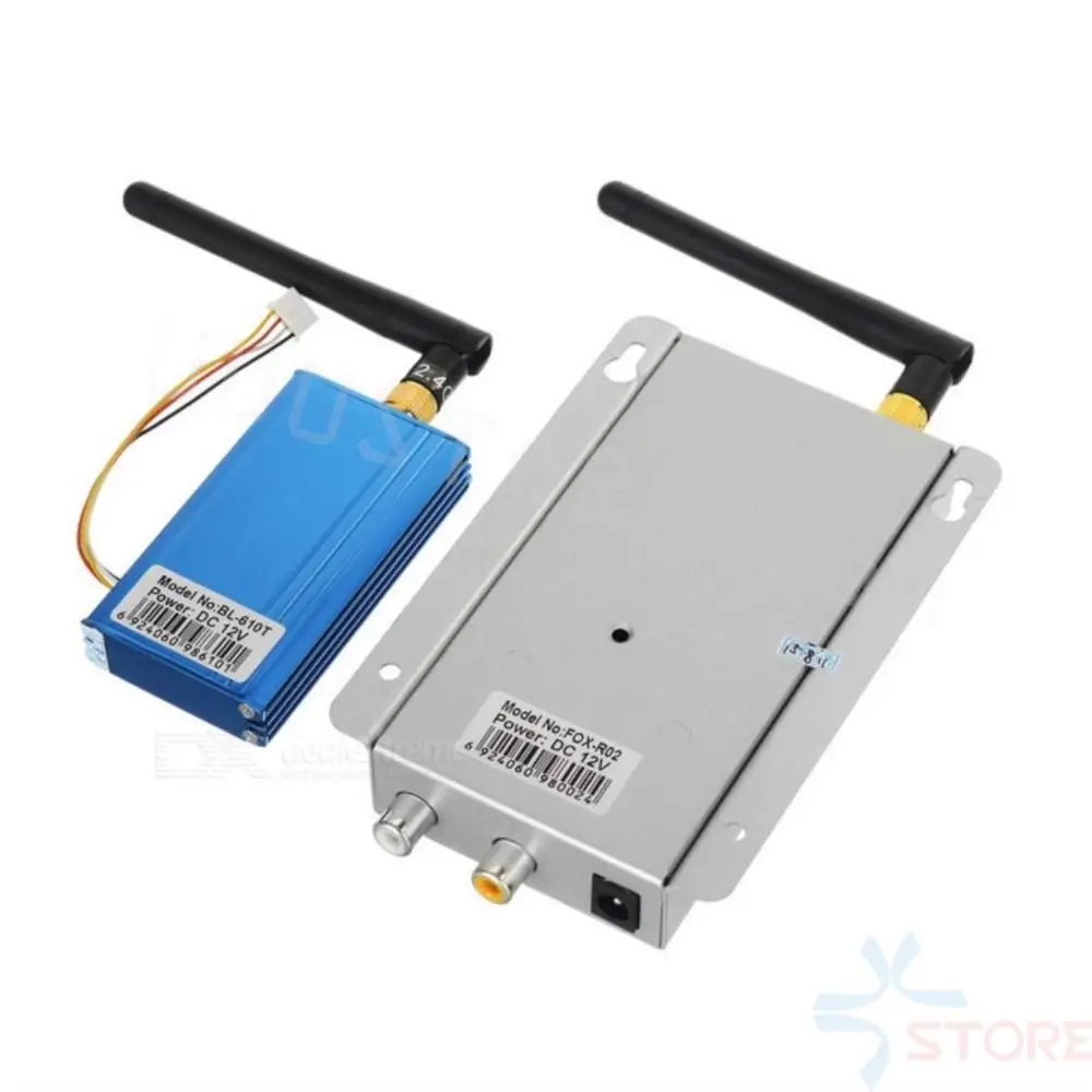 2.4G 1W 12CH VTX /VRX - Partom 2.4G 1000MW CCTV Wireless Video Transmitter and Receiver Kit UAV Drone Transceiver