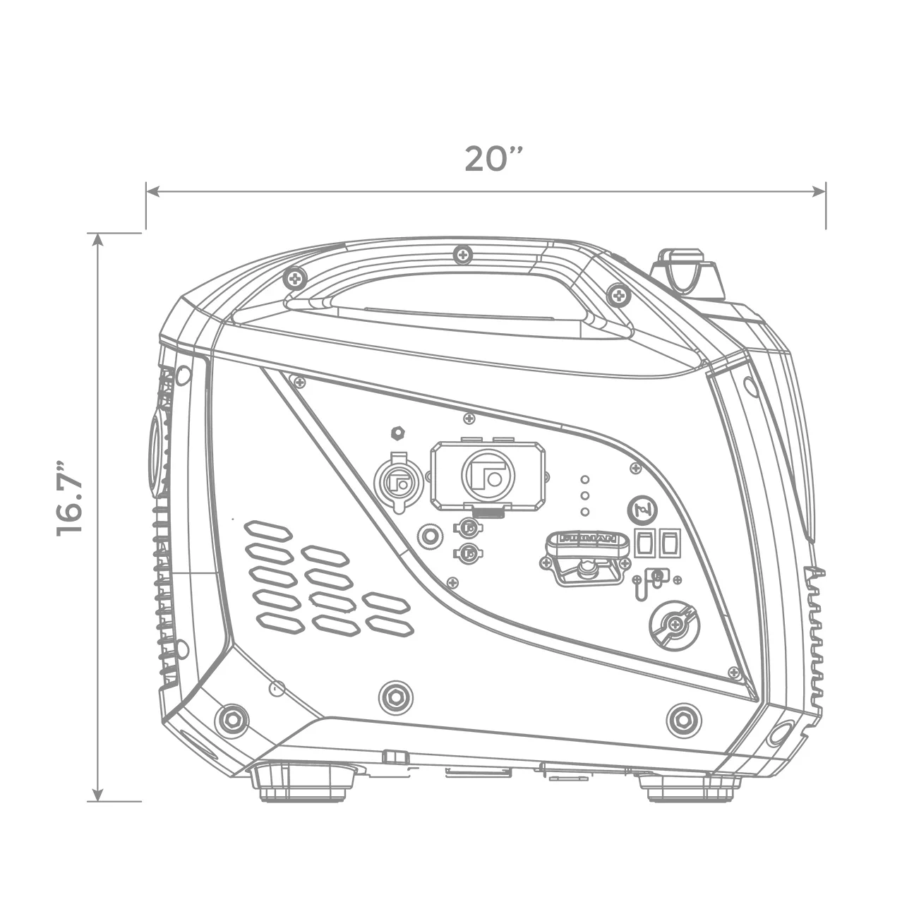 Inverter Portable Generator 2100W Recoil Start