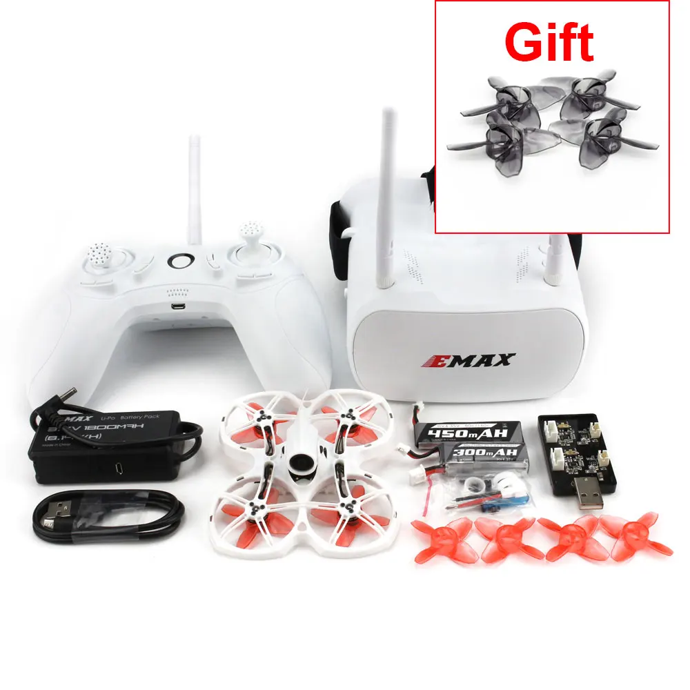 Emax Tinyhawk II 2 RTF - FPV Racing Drone Kit F4 5A 16000KV RunCam Nano2 25/100/200mW VTX 1S-2S With Goggle