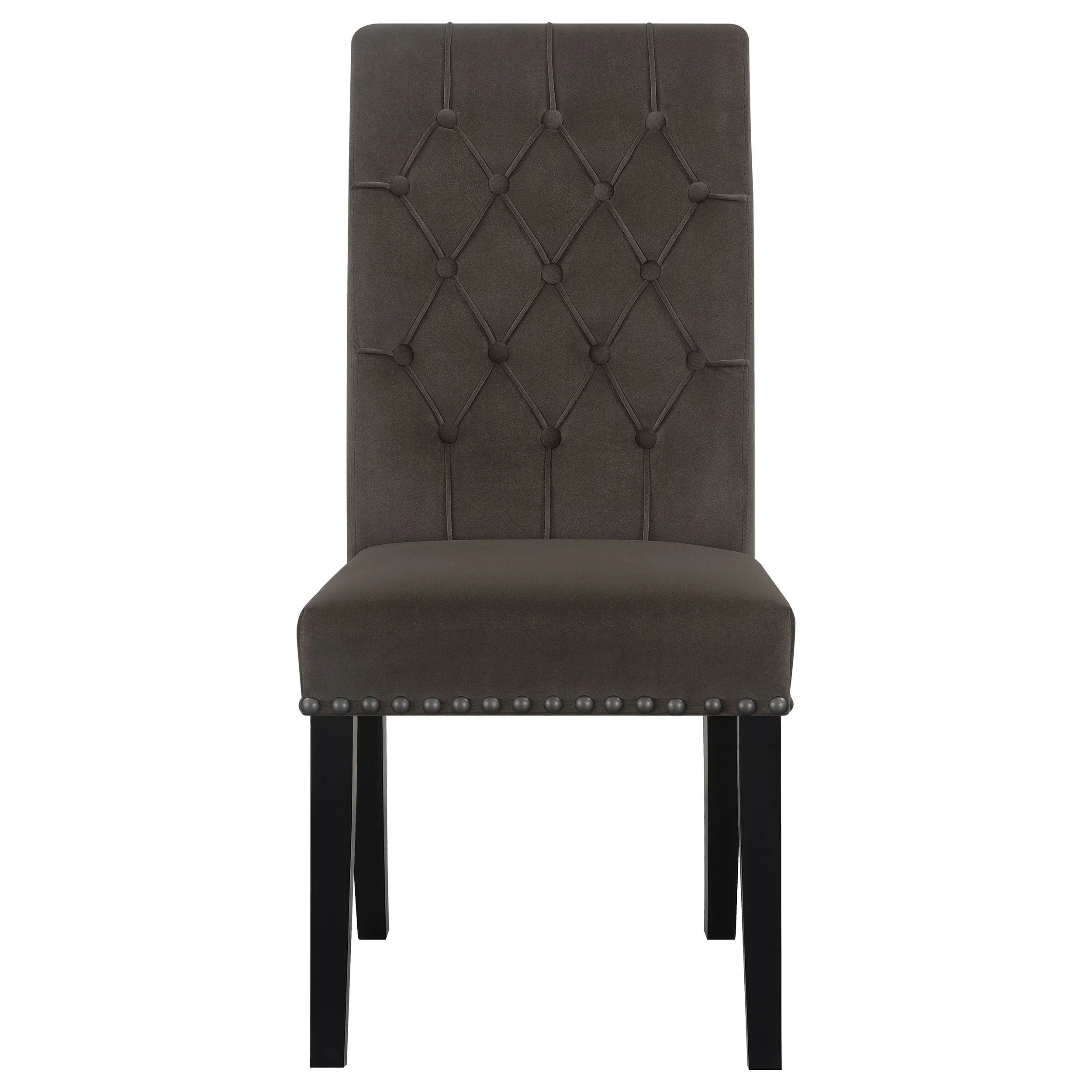 Alana Velvet Upholstered Dining Arm Chair Brown