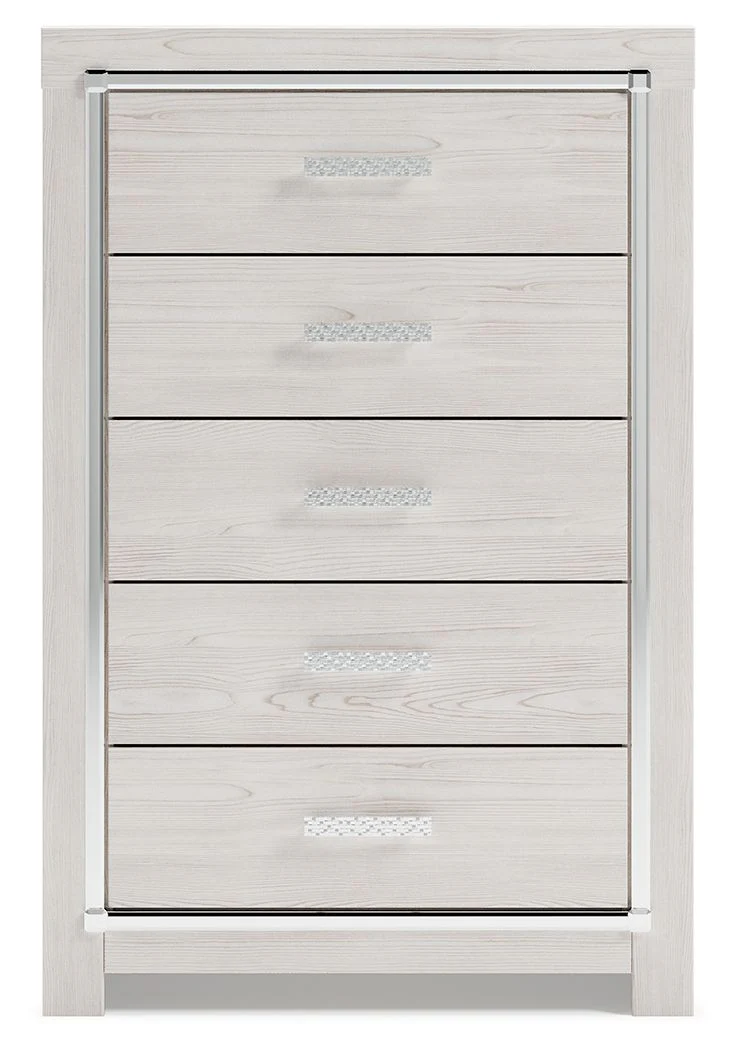 Altyra - Five Drawer Chest - White