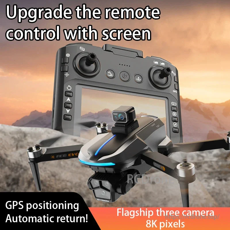AE8 Drone - 8K HD Camera 360° Obstacle Avoidance Aerial Photography QuadCopter With 4.5 Inch Screen Remote Controller