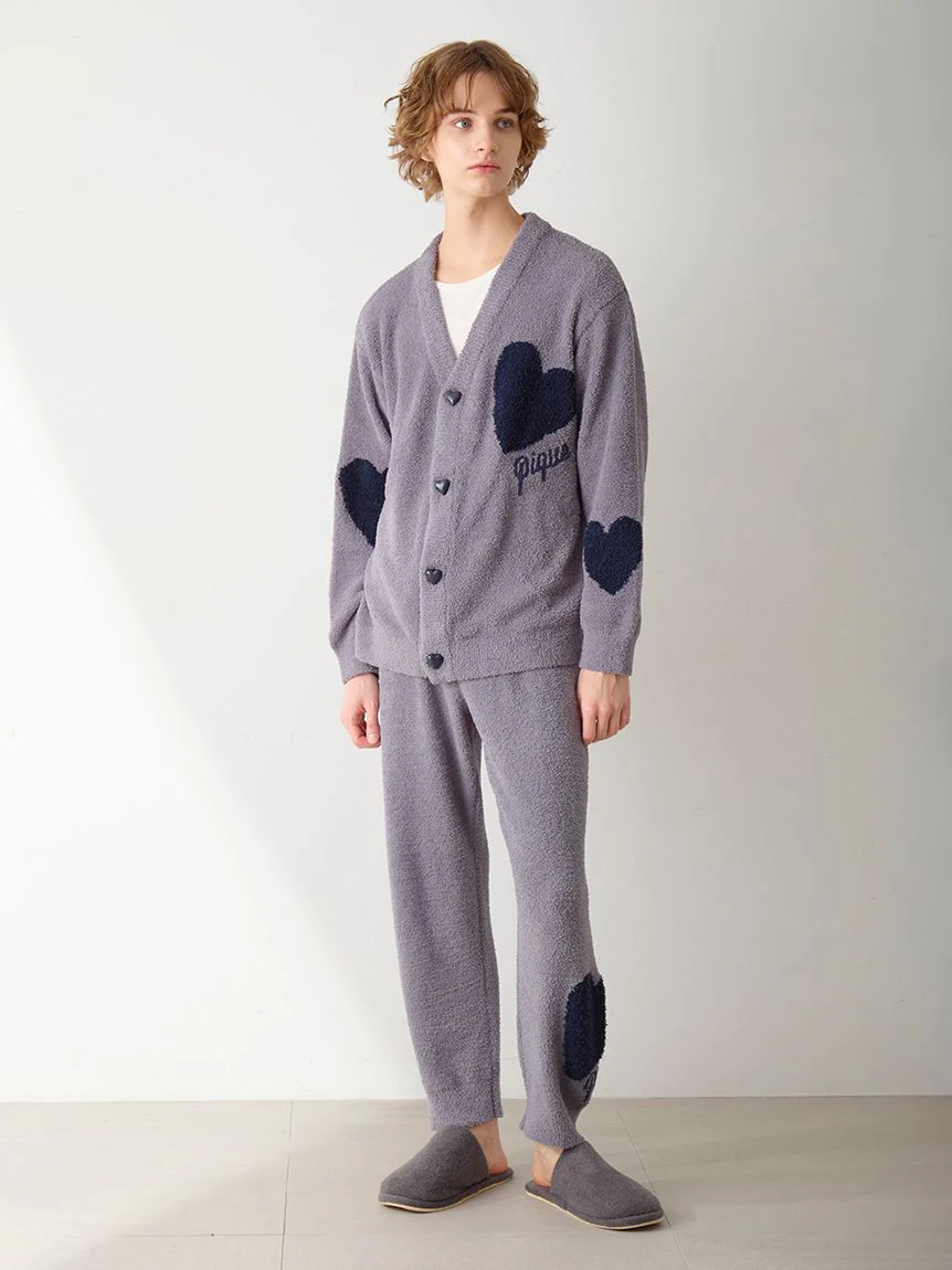 UNISEX Heart Jacquard Cardigan