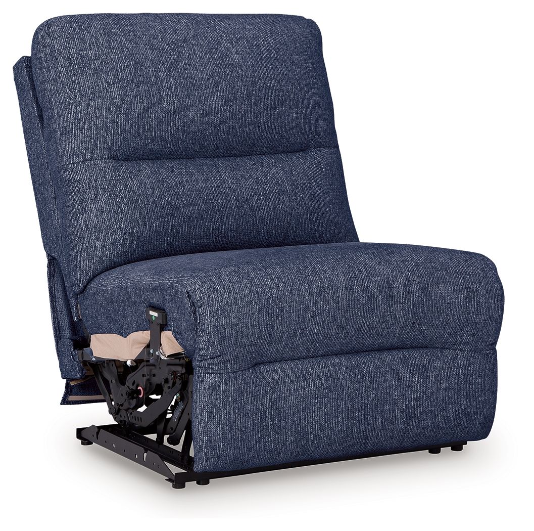 Acklen Place - Power Armless Recliner With Adj Headrest - Navy