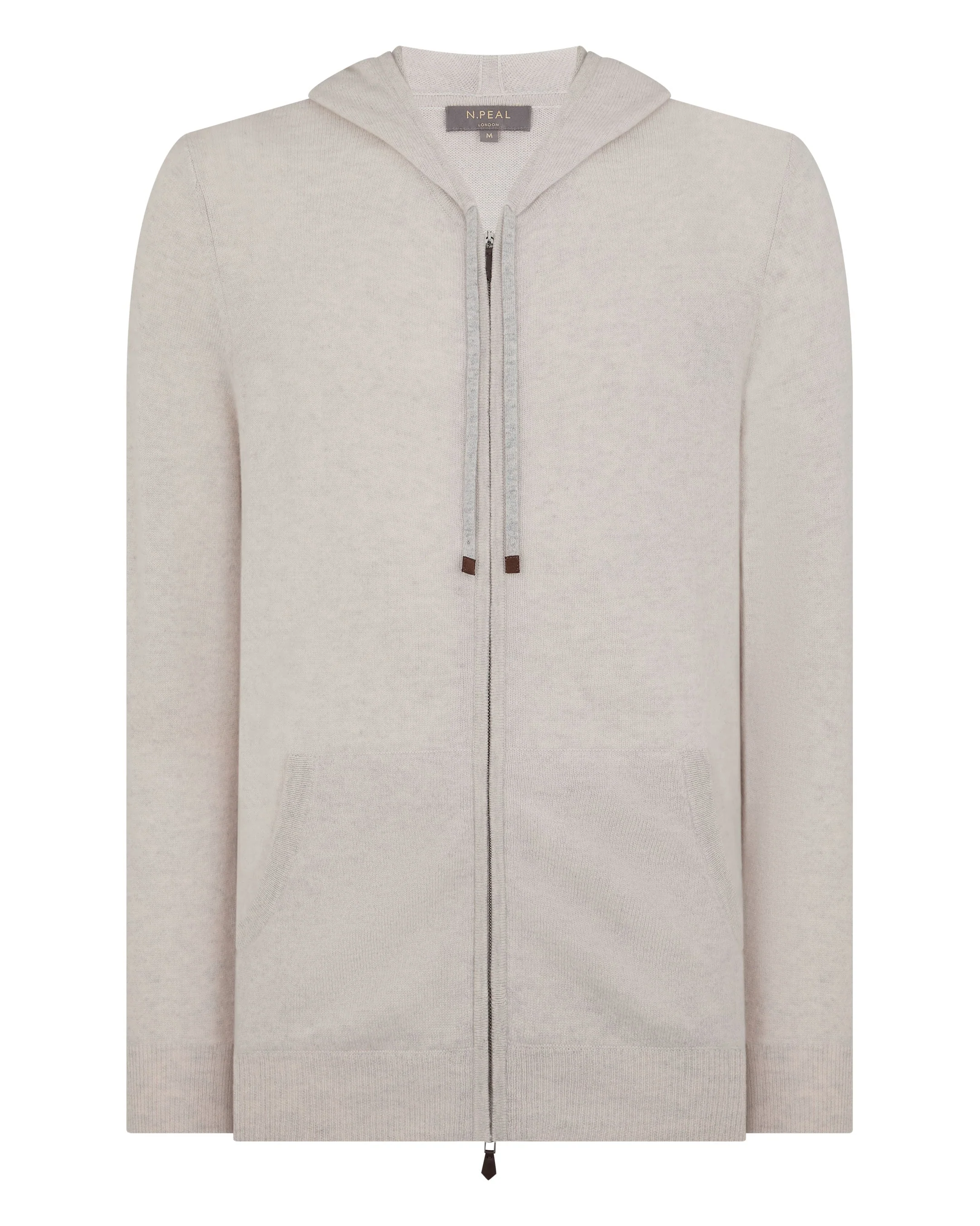 Men's Ladbroke Cashmere Hoodie Pebble Grey