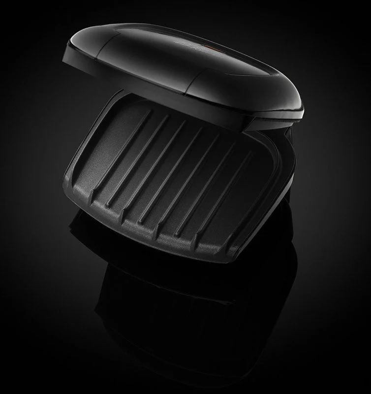 George Foreman Two Portion Compact Grill 220 240 volts - Black