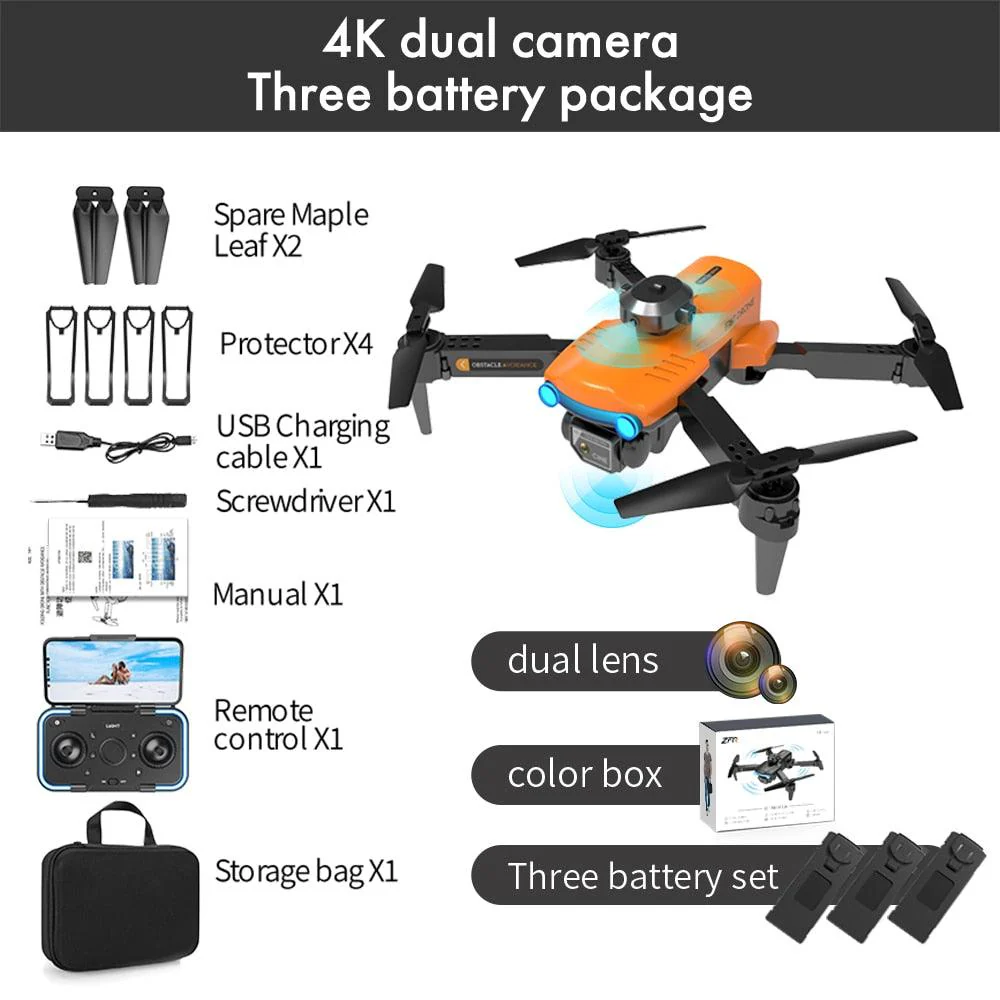 2024 New F187 Pro Drone - 4K HD Dual Camera Fixed Height Obstacle Avoidance 2.4Ghz Wifi Fpv Foldable Quadcopter RC Dron Toys Gifts