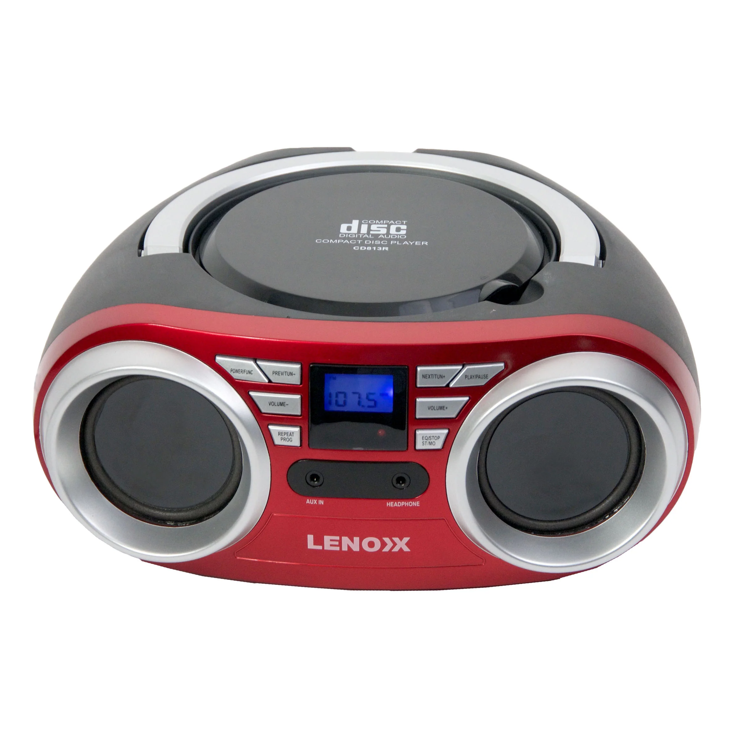 Portable CD Player (Black) 4W Speaker with FM Radio & AUX In
