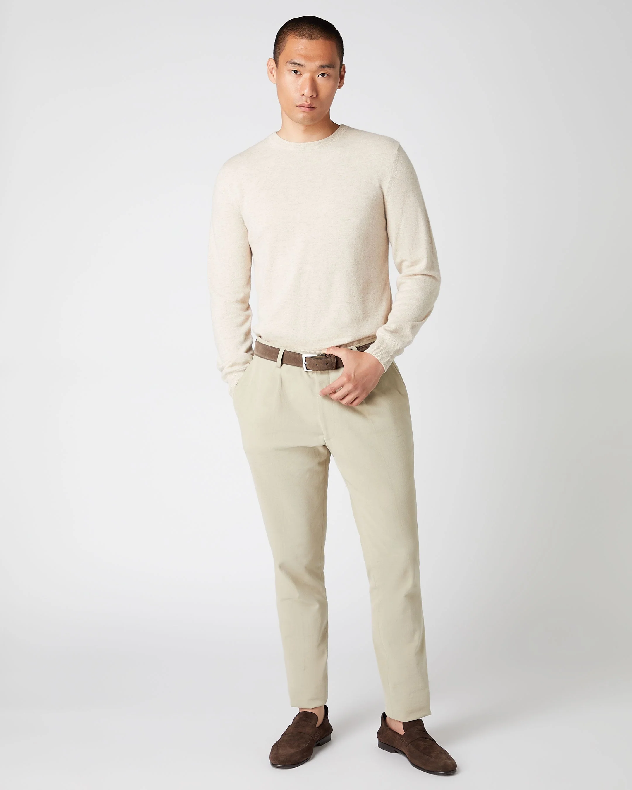 Men's Suede Belt Brown