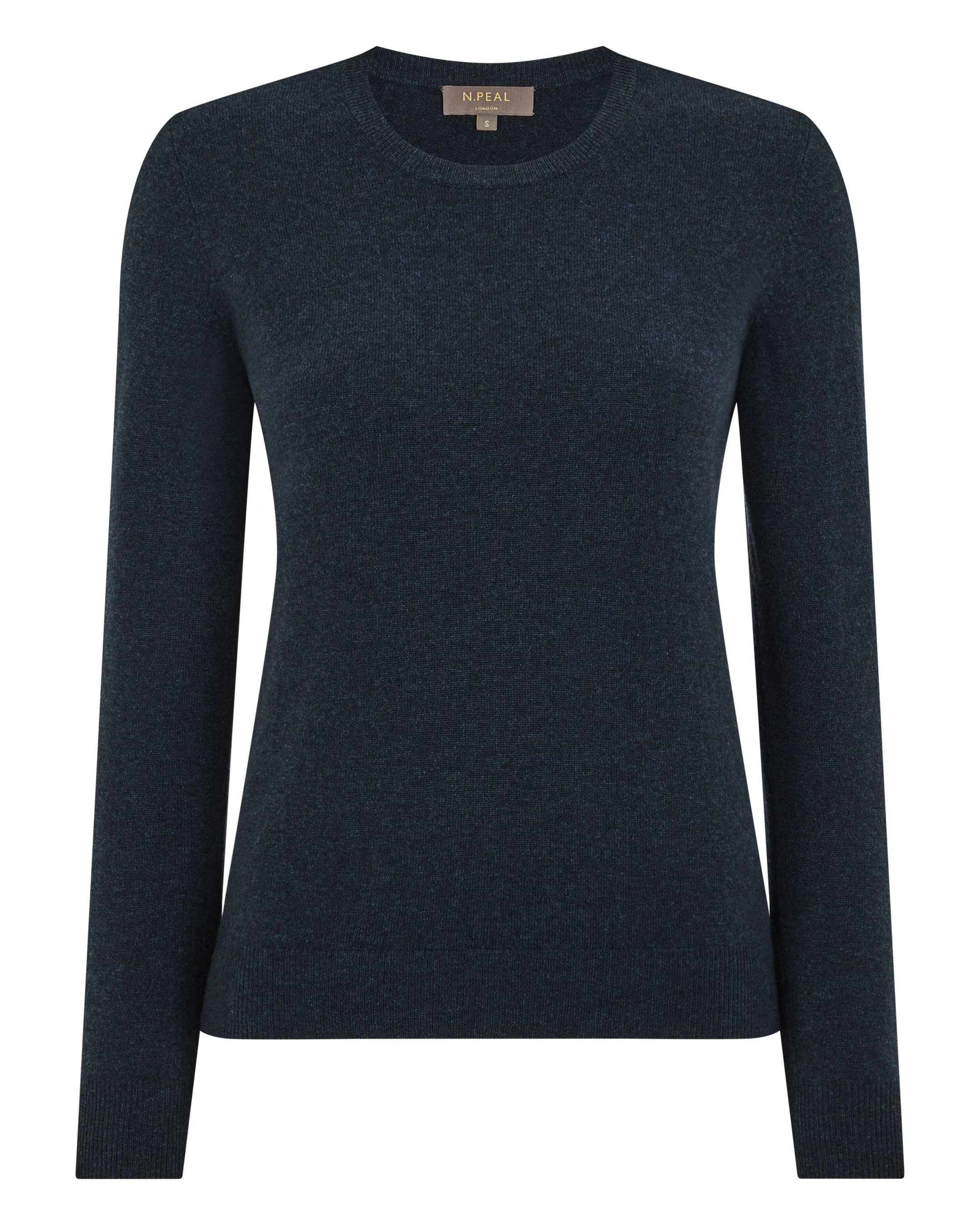 Women's Evie Classic Round Neck Cashmere Sweater Indigo Blue