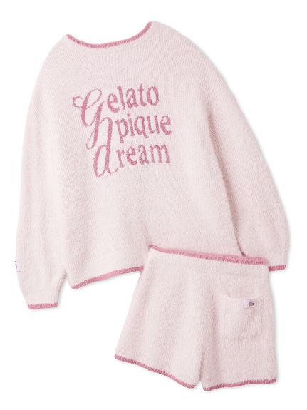 Glittering Feather Cardigan & Shorts Set