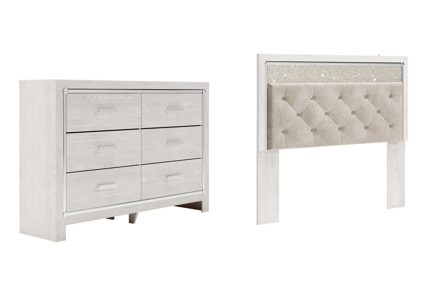Altyra Panel Headboard Bed with Dresser
